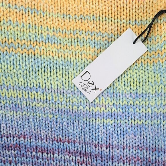 NWT Dex Plus Cozy Knit Rainbow Cardigan Sweater - Picture 5 of 5